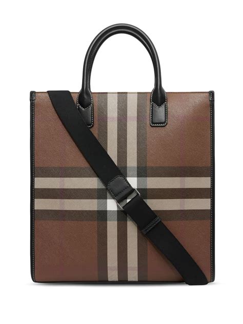 burberry tote insert|Burberry check and leather tote.